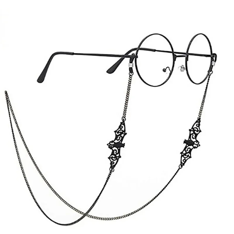 1pc バットメガネチェーンゴスサングラス眼鏡ネックレス黒バ - Sunglass Retainer Cord のレビューと価格