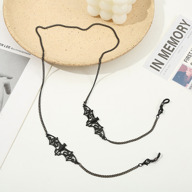 1pc バットメガネチェーンゴスサングラス眼鏡ネックレス黒バ - Sunglass Retainer Cord のレビューと価格