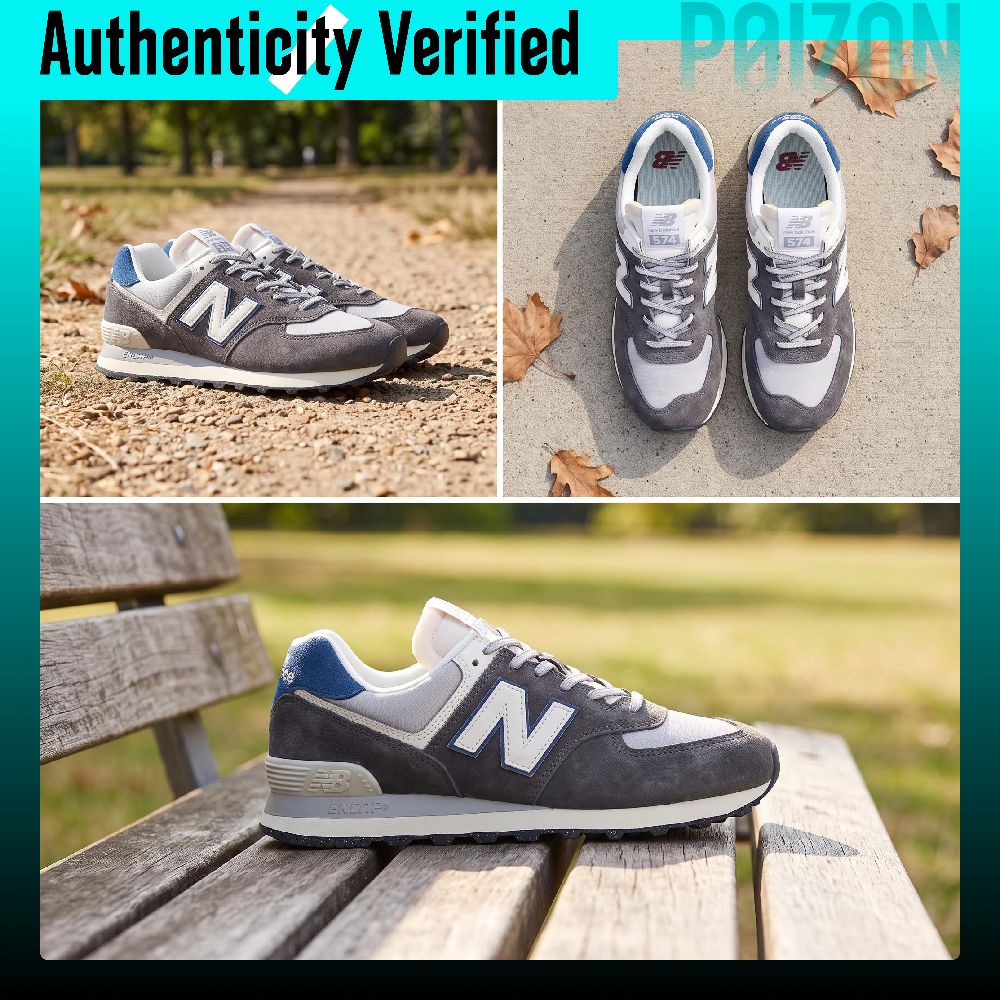 ニューバランス NB 574 テキスタイル、ピッグスキン ラ - New Balance Shoes 574 のレビューと価格